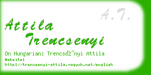 attila trencsenyi business card